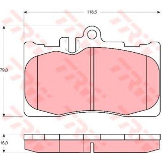 Колодки тормозные передние к-кт TRW GDB3322 фото