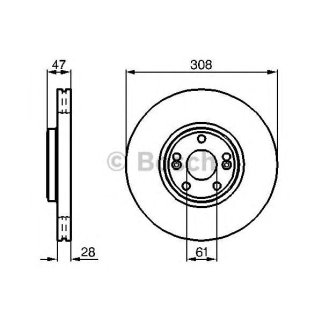 Диск тормозной передний вентилируемый BOSCH 0 986 479 199 фото