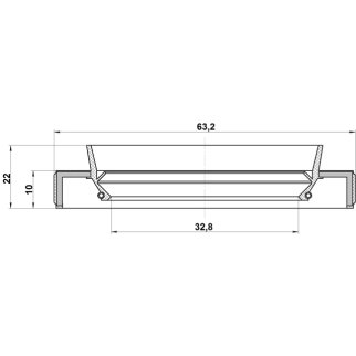 Сальник привода 34x63x10x22 фото 2
