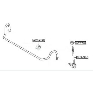 Стойка переднего стабилизатора ASVA 0223-C23F фото