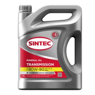 Масло трансмиссионное Sintec TRANS TM5 80W-90 минеральное 4 л 963349 фото