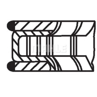 Кольца поршневые к-кт MAHLE 012 20 N2 фото