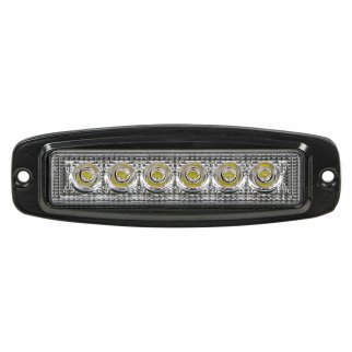 Фара светодиодная прямоугольная врезная, 6 LED рассеянный свет, 18W (185х60х35) 12/24V (ALED007) фото 2
