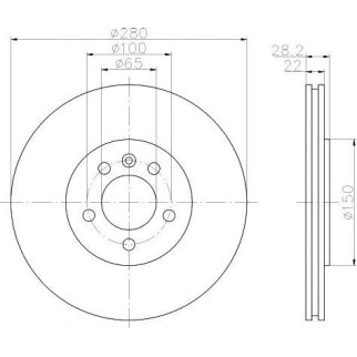Диск тормозной передний вентилируемый MINTEX MDC800 фото