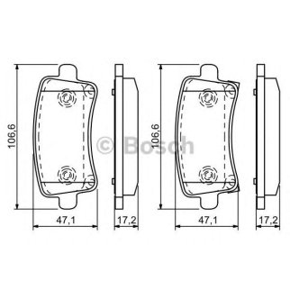 Колодки тормозные к-кт BOSCH 0 986 494 297 фото