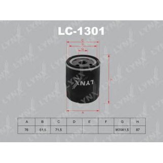 Фильтр масляный LYNXauto _LC-1301 фото