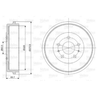 Барабан тормозной Valeo 237069 фото