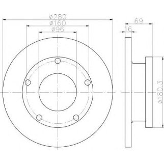 Диск тормозной PAGID 8DD 355 113-811 фото
