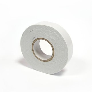 Скотч двусторонний 22 мм х 5 м белый фото 1