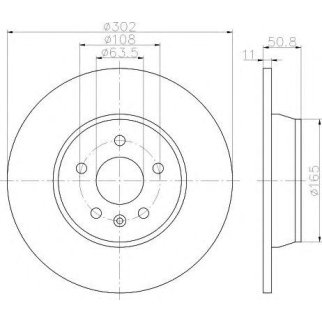 Диск тормозной задний Hella 8DD 355 118-841 фото