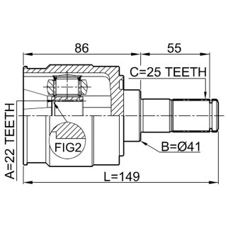 ШРУС внутренний FEBEST 2211CERII16 фото 2