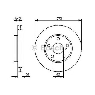 Диск тормозной BOSCH 0 986 479 425 фото