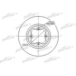 Диск тормозной передн HONDA: ACCORD IV 90-93, ACCORD V 93-96, ACCORD VI 96-98, CIVIC V 95-01, CIVIC V Fastback 97-01, CIVIC V Hatchback 95-01, CIVIC VI 01-05, C фото