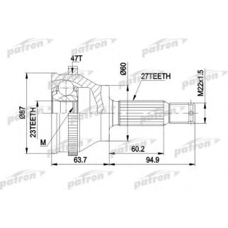 Шрус привода PATRON PCV1617AR фото