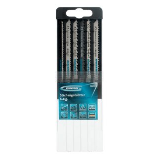 Набор полотен для электролобзика по дереву, 6шт., Profi, пластиковый кейс // GROSS фото 1