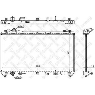 Радиатор основной Stellox 10-25431-SX фото