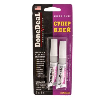 Клей Done Deal SUPER GLUE 2x2г. фото