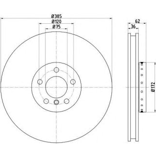 Диск тормозной передний вентилируемый левый TEXTAR 92266425 фото