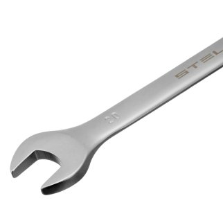 Ключ комбинированный 20 мм CrV, матовый хром STELS фото 3