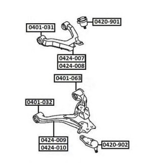 Рычаг передний верхний левый фото
