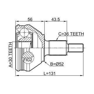 ШРУС наружный передний FEBEST 2310-PV фото 2