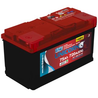 Аккумуляторная батарея UNICORN Red EFB 6СТ 75 обр. 276х175х190 Россия 720А фото
