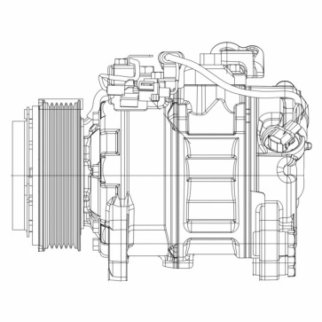 Компрессор кондиц. для а/м BMW 5 (F10) (10-)/X5 (F15) (13-)/X6 (F16) (14-) 2.0i/3.0d (LCAC 26F1) фото 3