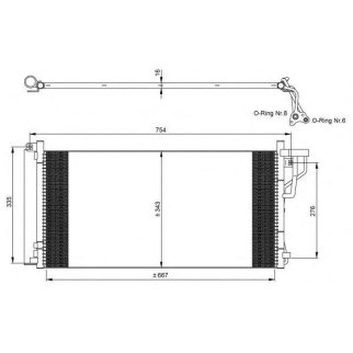 Радиатор кондиционера (конденсер) NRF 35962 фото