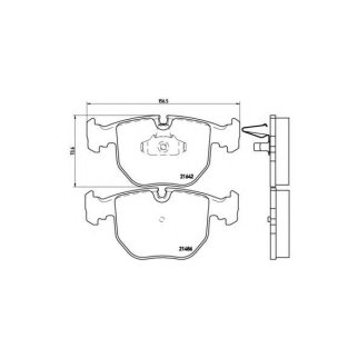 Колодки тормозные передние к-кт brembo P 06 021 фото