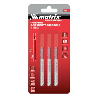 Полотна для электролобзика по металлу, 3 шт. T118AF, 55 х 1,2мм, Bimetal MATRIX фото 4