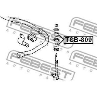 Втулка переднего стабилизатора FEBEST TSB-809 фото