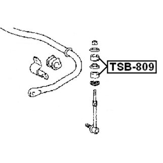 Втулка переднего стабилизатора FEBEST TSB-809 фото 2