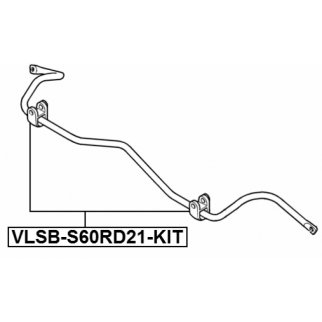 VLSB-S60RD21-KIT_втулка заднего стабилизатора к-кт! d21 Volvo S60/S80/V70 99-09 фото 2