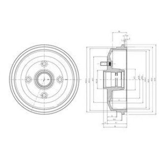 Барабан тормозной DELPHI BF468 фото