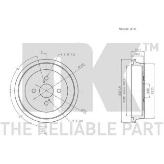 Барабан тормозной задний (200x43,7mm) / TOYOTA Yaris 05~ фото