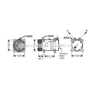 Компрессор системы кондиционирования AVA MNAK048 фото