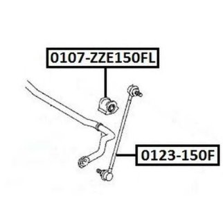 Втулка переднего стабилизатора ASVA 0107-ZZE150FL фото
