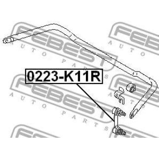 Стойка заднего стабилизатора FEBEST 0223-K11R фото