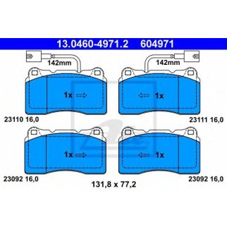 Колодки тормозные к-кт ATE 13.0460-4971.2 фото