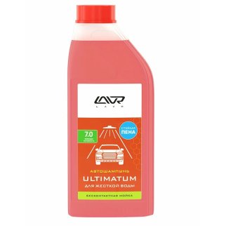 Автошампунь для бесконтактной мойки "ULTIMATUM" для жесткой воды 7.0 (1:401:70), 1 л LAVR LN2326 фото