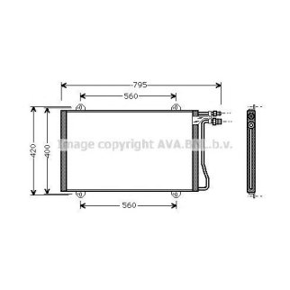 Радиатор кондиционера (конденсер) AVA MS5219 фото