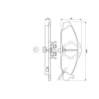 Колодки тормозные передние к-кт BOSCH 0 986 424 551 фото