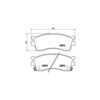 Колодки тормозные передние к-кт brembo P 30 016 фото