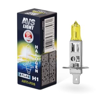 Галогенная лампа AVS/ATLAS ANTI-FOG/BOX желтый H1.12V.55W.коробка 1шт., шт фото