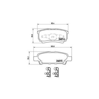 Колодки тормозные к-кт brembo P 54 034 фото