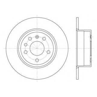 6487.00_диск тормозной задний! Opel Vectra, Saab 900 1.6-1.7TD 99> фото