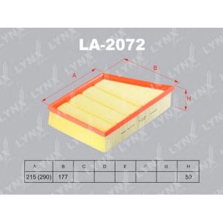 Фильтр воздушный LYNXauto LA-2072 фото