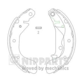 Колодки барабанные к-кт NIPPARTS J3500907 фото