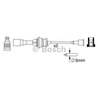 Провода высокого напряж. к-кт BOSCH 0 986 357 266 фото