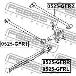 0525GFRR_рычаг задней подвески продольный правый! Mazda 626 GF all 97> фото